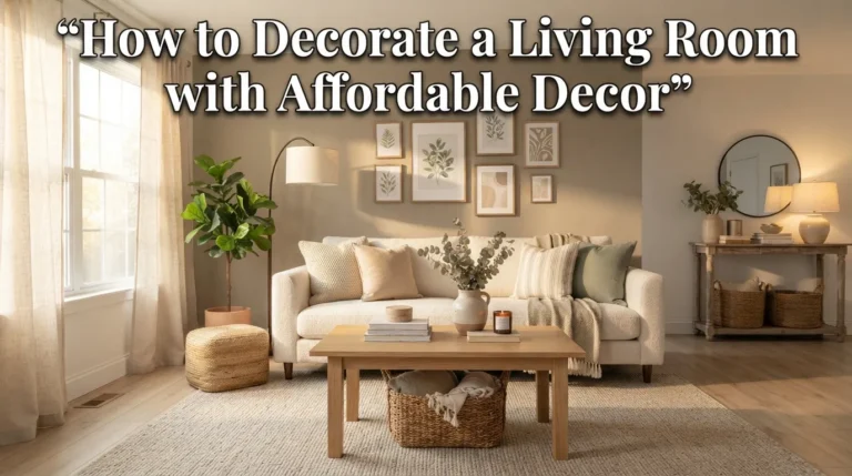 How to Decorate a Living Room with Affordable Decor