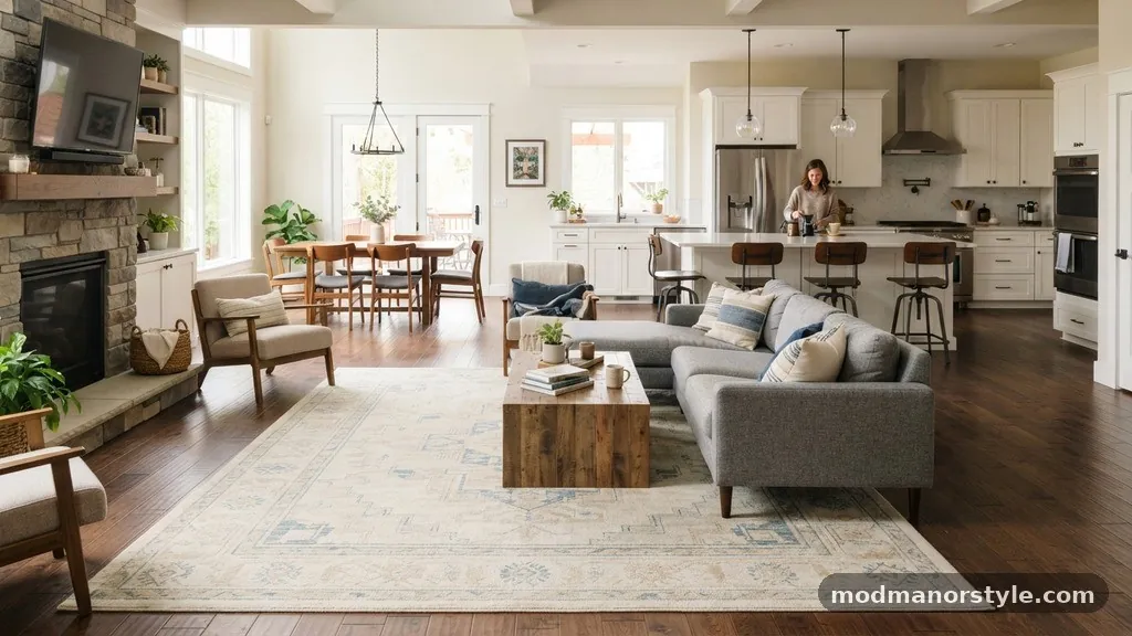 Can You Put an 8x10 Rug in an Open Concept Great Room?