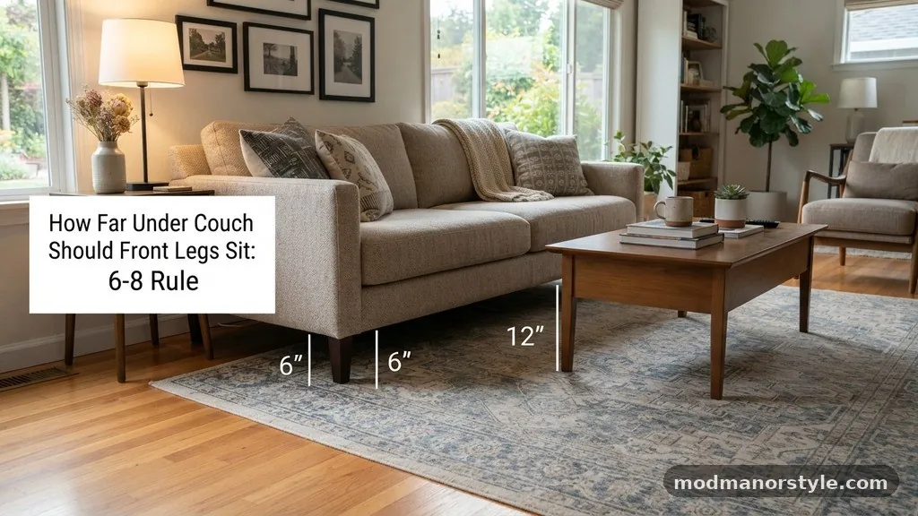 Essential Items for Your Living Room Arrangement - How Far Under the Couch Should the Front Legs Sit (6