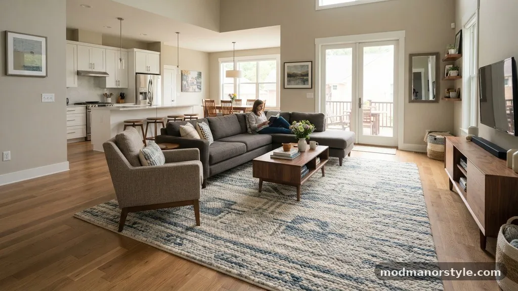 Evaluating the Scale of Your Furniture - Can You Put an 8x10 Rug in an Open Concept Great Room?