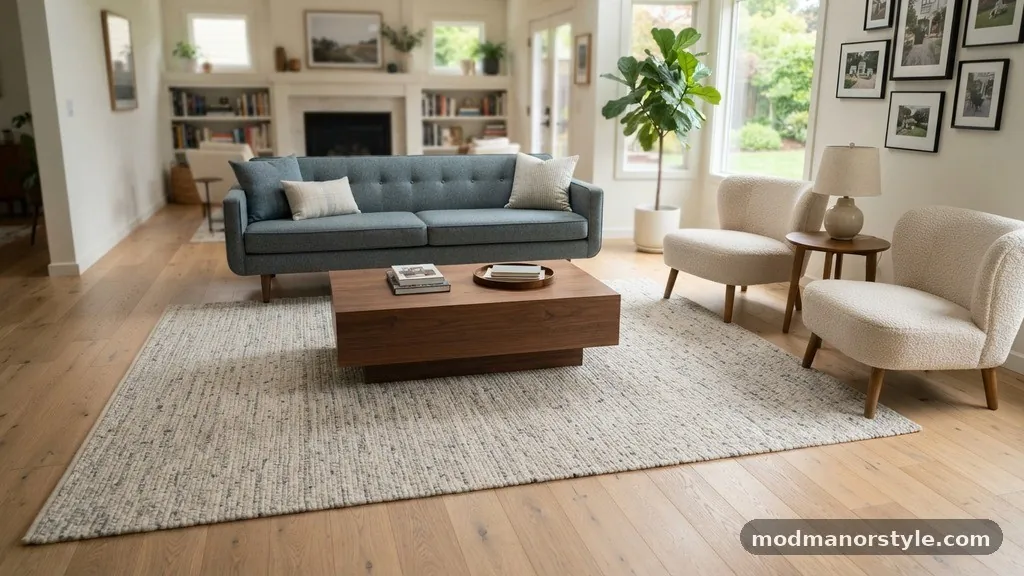 The Reality of Off-Rug Placement - Can Floating Living Room Furniture Sit Completely Off the Rug?