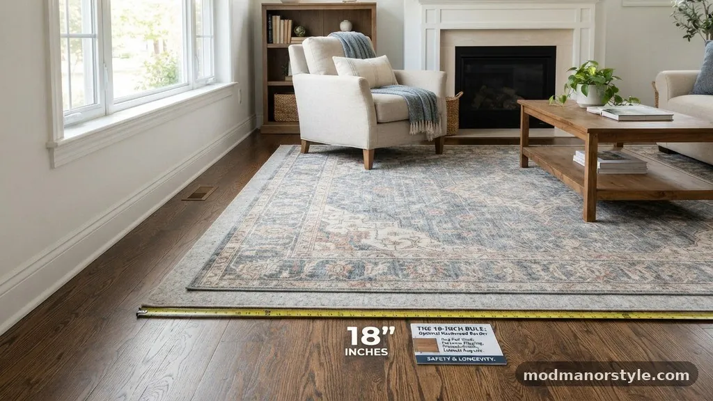 Using Rug Pads for Longevity and Safety - The 18-Inch Bare Floor Border Rule: How Much Hardwood Should Show?