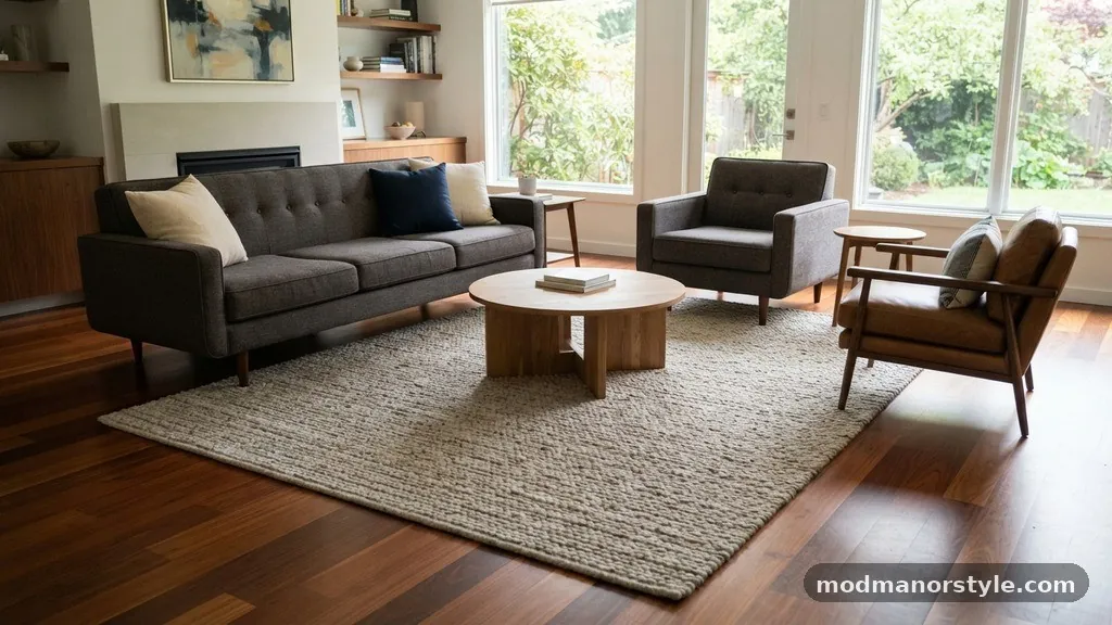 Why Floating Furniture Works - Can Floating Living Room Furniture Sit Completely Off the Rug?