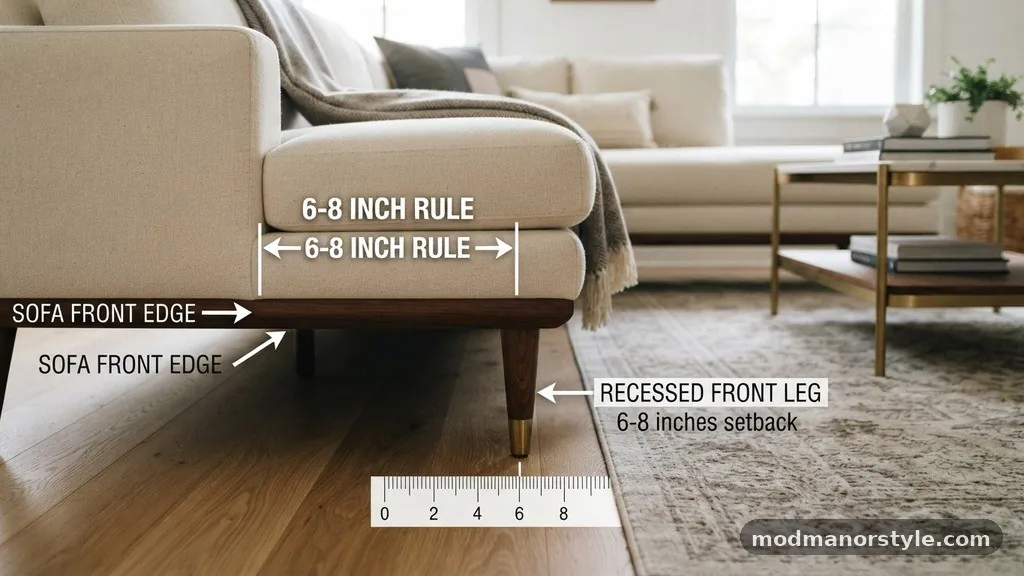 Why the 6 to 8 Inch Rule Matters - How Far Under the Couch Should the Front Legs Sit (6
